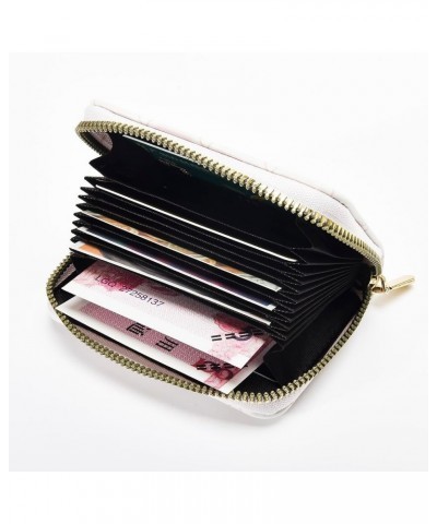 Women Slim Zipper Card Cases PU Leather Lattice Print Gradient Colors Small Card Holder Wallet Cash Pocket Purse For Women Gi...