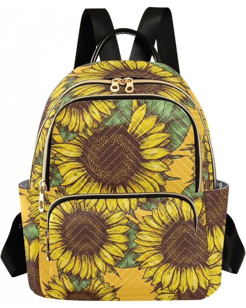 Sunflower Green Leaves Fashion Travel Backpack for Women Multi Pockets Lightweight Purse for Women-M Multicolor Small $19.59 ...