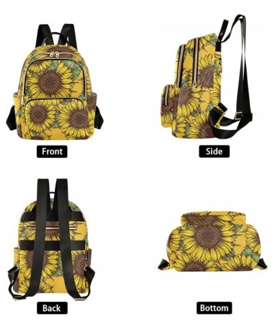 Sunflower Green Leaves Fashion Travel Backpack for Women Multi Pockets Lightweight Purse for Women-M Multicolor Small $19.59 ...