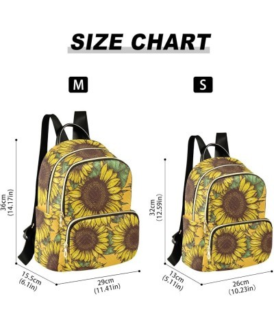 Sunflower Green Leaves Fashion Travel Backpack for Women Multi Pockets Lightweight Purse for Women-M Multicolor Small $19.59 ...