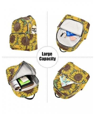 Sunflower Green Leaves Fashion Travel Backpack for Women Multi Pockets Lightweight Purse for Women-M Multicolor Small $19.59 ...