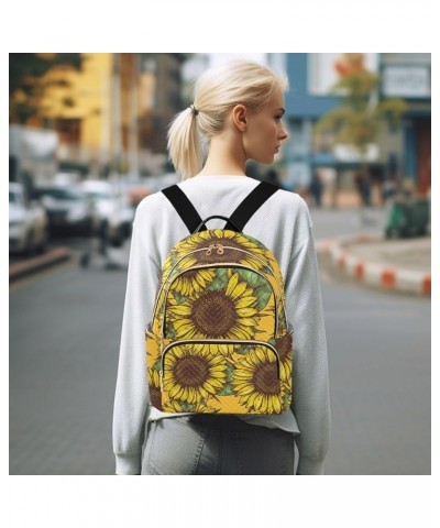 Sunflower Green Leaves Fashion Travel Backpack for Women Multi Pockets Lightweight Purse for Women-M Multicolor Small $19.59 ...