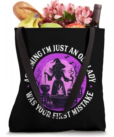 Assuming I'm Just An Old Lady Was Your First Mistake Witchy Tote Bag $10.32 Totes