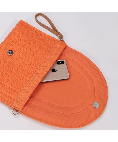 Womens Woven Straw Clutch Bags Crossbody Shoulder Bag Straw Bag Satchel Purses Woven Wallet $29.93 Totes