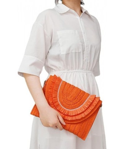 Womens Woven Straw Clutch Bags Crossbody Shoulder Bag Straw Bag Satchel Purses Woven Wallet $29.93 Totes