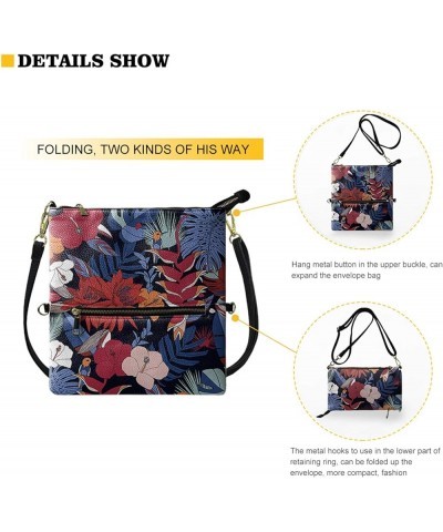 Leather Crossbody Purse for Women Long Over the Shoulder Purses Handbags Purple Butterfly $16.40 Shoulder Bags