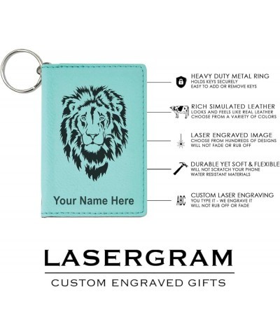 ID Holder Wallet, Horse Head 3, Personalized Engraving Included (Light Brown) Teal $11.20 Wallets