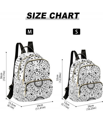 Alchemy Magical Sun Moon Stars Boho Backpack for Women Shoulder Bag Lightweight Mini Backpack Casual Daypack Back Pack for Tr...