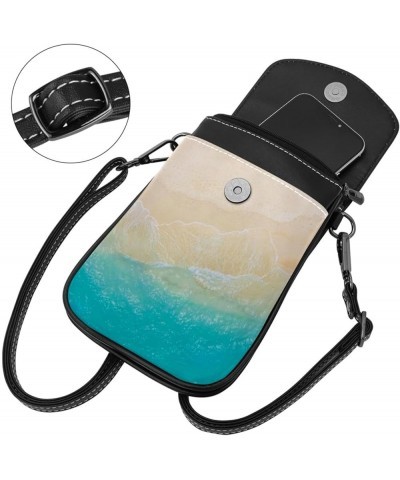 Stylish PU Leather Phone Purse with Credit Card Slots - Versatile Fashion Bag for Women Sunny tropical island Multicoloured1 ...