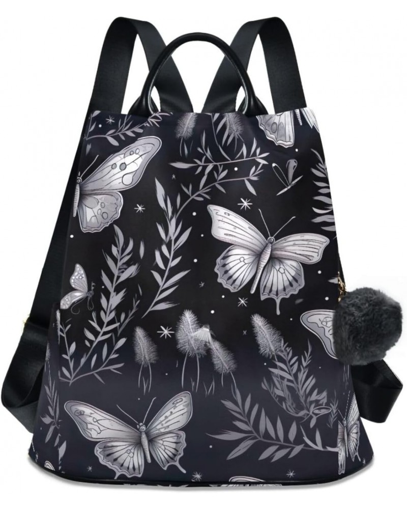 Butterfly Black Womens Backpack Purse Anti Theft Travel Backpack Shoulder Bag Casual Daypack for Ladies Women Travel Work $18...