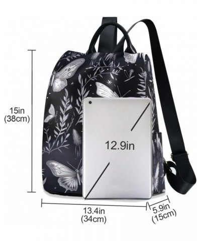 Butterfly Black Womens Backpack Purse Anti Theft Travel Backpack Shoulder Bag Casual Daypack for Ladies Women Travel Work $18...