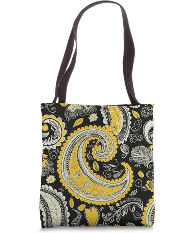 Cute Yellow & Gray Plaid Paisley Tote Bag $12.94 Totes