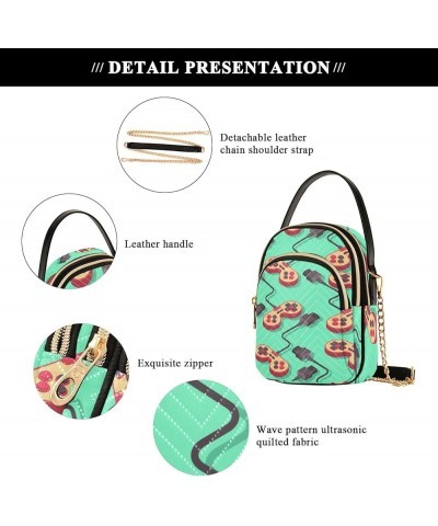 Crossbody Bags for Women Quilted Chain Crossbody Purses Trendy Joystick Cross Body Phone Purse Handbag Gamepad 9 $12.22 Cross...