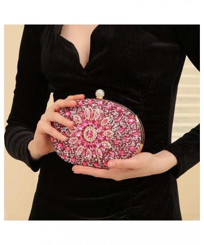 Women's Handbag Silver and Pink Beaded Clutch Purse Evening Bag Shoulder Bag Chain Bag for Wedding Party Prom Weekend Cocktai...