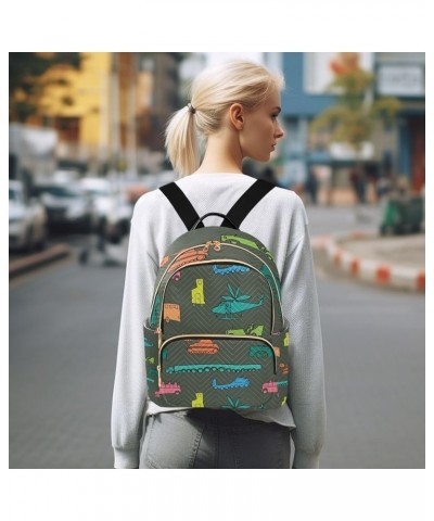 Women Backpack Truck Tank Airplane Doodle Anti-Theft Travel Backpack with Luggage Belt Lightweight Handbag Lady Purse Roomy D...