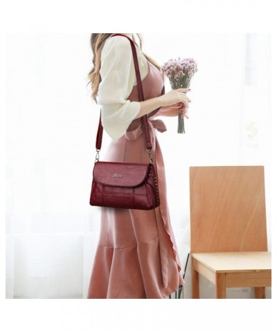 Women's Fashion Shoulder Bag Solid Color Messenger Bag Bag Wild Guitar Strap Crossbody Bags For Women $11.07 Shoulder Bags