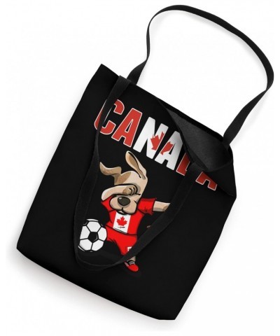 Dabbing Dog Canada Soccer Fans Jersey Canadian Flag Football Tote Bag $11.25 Totes