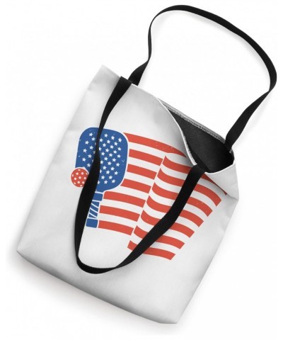 US Flag Pickleball Vintage American Flag Pickleball Flag Tote Bag $12.00 Totes