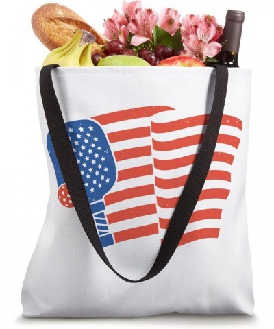 US Flag Pickleball Vintage American Flag Pickleball Flag Tote Bag $12.00 Totes