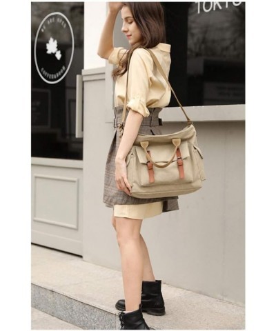 Womens Crossbody Handbags Canvas Shoulder Purse Daily Shopper Satchel Work Bag Travel Purse Top Handle Tote Bag Khaki $18.87 ...