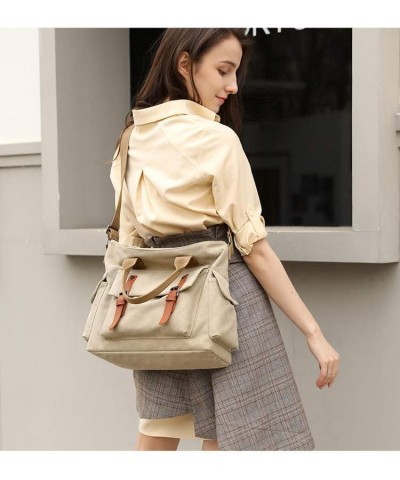 Womens Crossbody Handbags Canvas Shoulder Purse Daily Shopper Satchel Work Bag Travel Purse Top Handle Tote Bag Khaki $18.87 ...