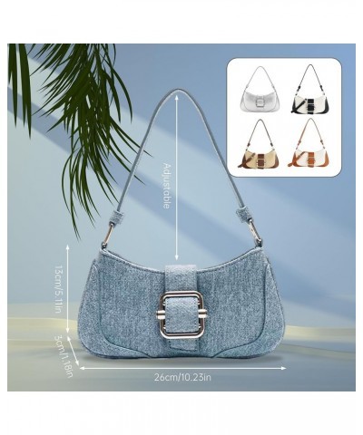 Shoulder Bags for Women Retro Classic Purse Crossbody Cute Hobo Tote Handbag Mini Clutch with Adjustable Strap Denim Blue $13...