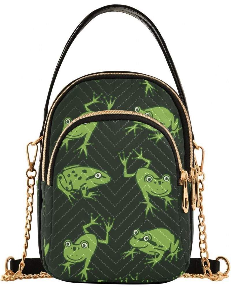 Funny Frog Crossbody Bags for Women with Shoulder Strap Multi Pocket Cell Phone Purse Trendy Shoulder Handbags Wallet Outdoor...