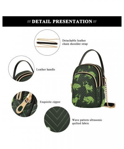 Funny Frog Crossbody Bags for Women with Shoulder Strap Multi Pocket Cell Phone Purse Trendy Shoulder Handbags Wallet Outdoor...