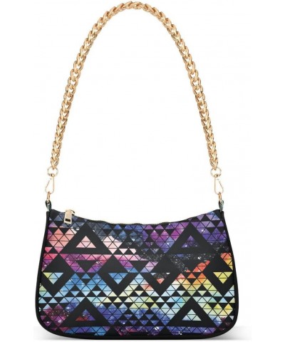 Galaxy Triangles Geometric Women's Handbags Tote Crossbody Bag Purse Ladies Shoulder Bag Hobo Handbag $15.59 Totes