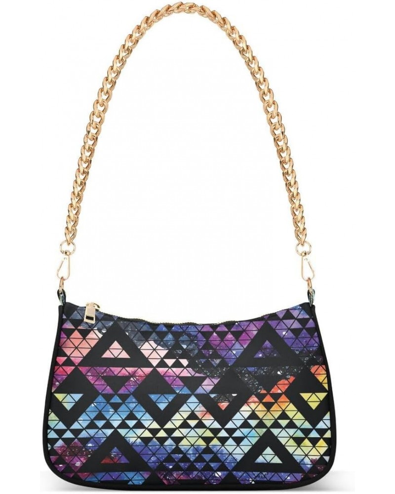 Galaxy Triangles Geometric Women's Handbags Tote Crossbody Bag Purse Ladies Shoulder Bag Hobo Handbag $15.59 Totes