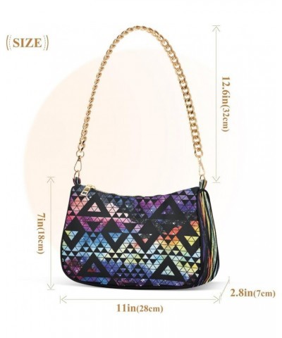 Galaxy Triangles Geometric Women's Handbags Tote Crossbody Bag Purse Ladies Shoulder Bag Hobo Handbag $15.59 Totes