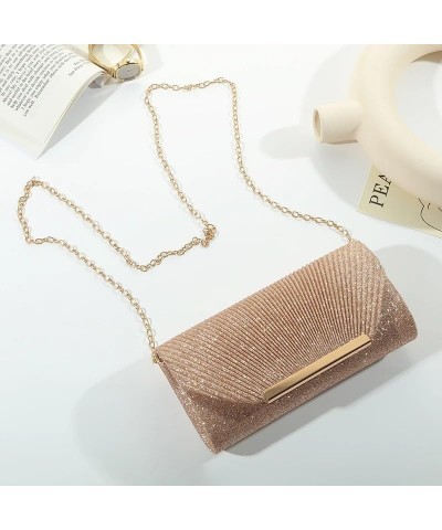 Evening Bags Clutch Purses for Women, Women's Evening Handbags Sparkling Envelope Evening Bag with Detachable Chain Champagne...