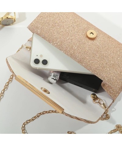 Evening Bags Clutch Purses for Women, Women's Evening Handbags Sparkling Envelope Evening Bag with Detachable Chain Champagne...