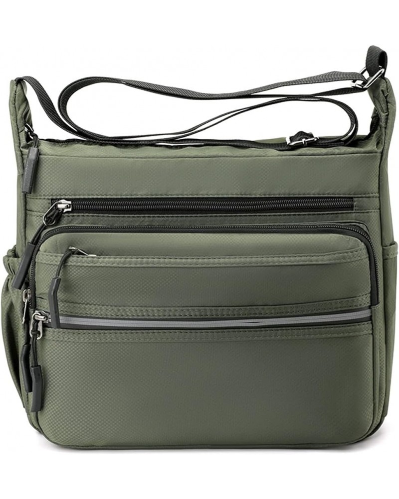 Nylon Crossbody Bags for Men Lightweight Shoulder Bag Multipockets Business Messenger Purses Handbags Green $29.22 Totes