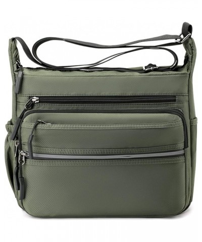 Nylon Crossbody Bags for Men Lightweight Shoulder Bag Multipockets Business Messenger Purses Handbags Green $29.22 Totes