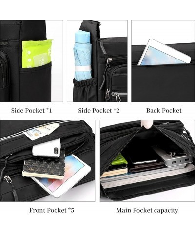 Nylon Crossbody Bags for Men Lightweight Shoulder Bag Multipockets Business Messenger Purses Handbags Green $29.22 Totes