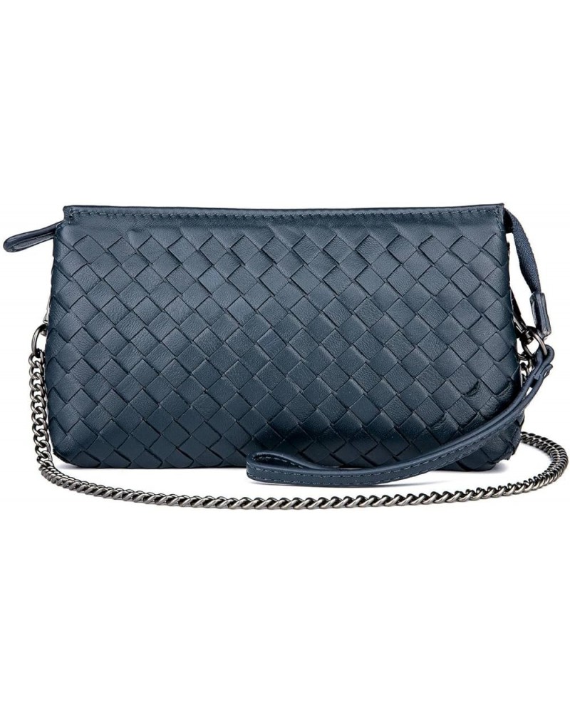 Women's Woven Crossbody Wallet Evening Small Handbag Woven Shoulder Bag Woven Wallet with Chain Crossbody Bag Shenlanse $31.7...