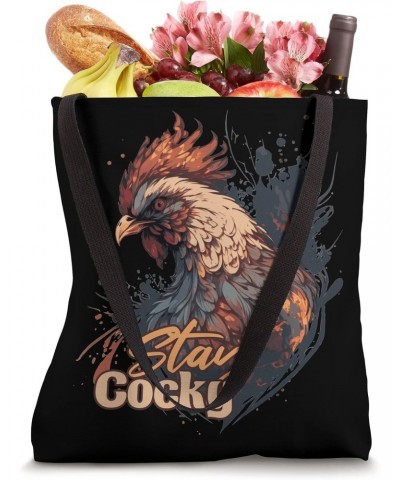 Stay Cocky Funny Chicken Humor Farm Animal Lover Tote Bag $9.89 Totes