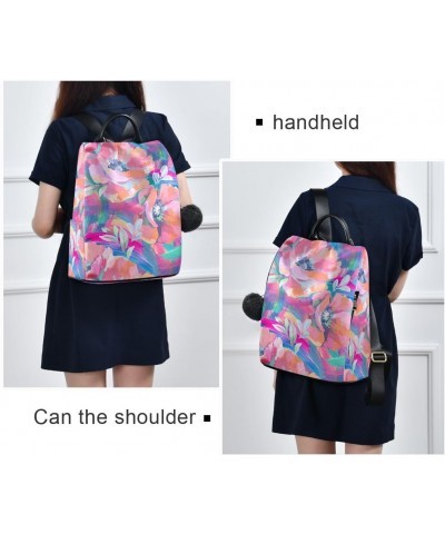 Backpack Purse for Women Fashion Travel Anti-theft Colorful Poppy Flower Tie Dye Daypack Casual Shoulder Bag Medium Size $24....