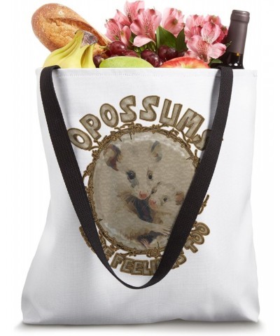 Baby possums Have Feelings Too adorable Possum Mom Tote Bag $12.47 Totes