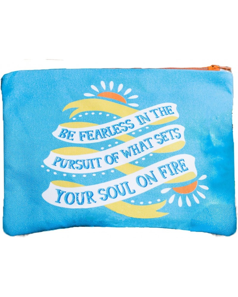 Quote Zipper Bag-"Be the fearless in the pursuit of what sets your soul on fire” $11.27 Wallets