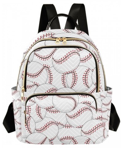 Women Backpack Cute Baseball Anti-Theft Travel Backpack with Luggage Belt Lightweight Handbag Lady Purse Roomy Double Zipper ...