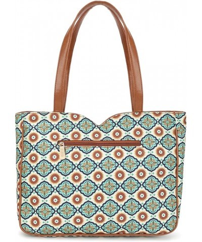 Printed Canvas Zipper Tote Handbag For Women Ladies (HO4015KL) Multicolour $24.47 Totes