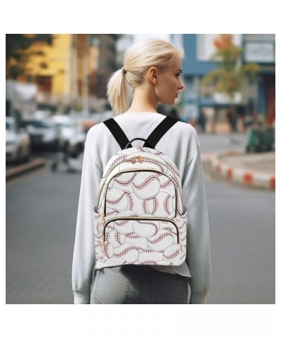 Women Backpack Cute Baseball Anti-Theft Travel Backpack with Luggage Belt Lightweight Handbag Lady Purse Roomy Double Zipper ...