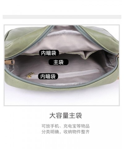 Leather Crossbody Bag for Women Triple Zip Small Handbag Mobile Phone Pouch Bag Grey $20.55 Totes