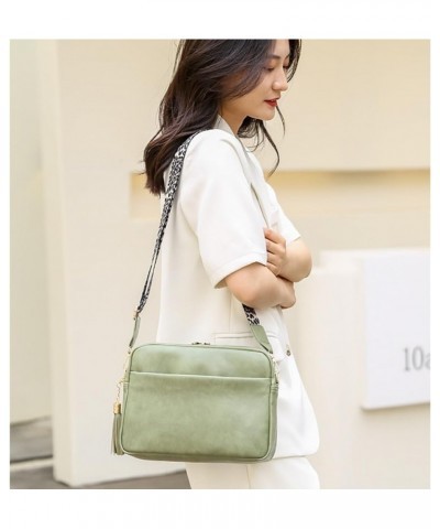 Leather Crossbody Bag for Women Triple Zip Small Handbag Mobile Phone Pouch Bag Grey $20.55 Totes