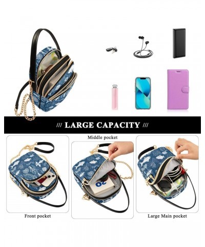 Coral Fish Blue Small Crossbody Bags for Women Adjustable Strap Purses Travel Handbags 20853356 $12.22 Crossbody Bags