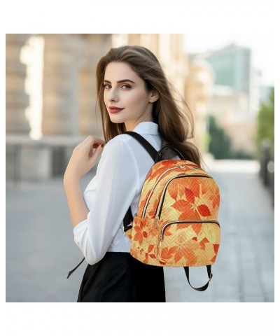 Fashion Backpack Mini Backpack Purse Casual Daily Backpack Autumn Leaf Fall for Travel for College Work Medium $19.37 Backpacks