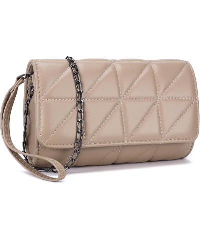 women's small crossbody handbag, faux leather women's fashionable shoulder bag, student travel crossbody bag Taupe 2 $9.86 Sh...