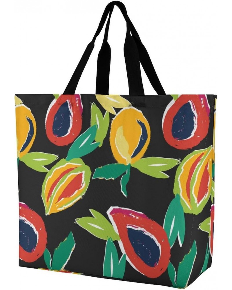 Fresh Papaya Pawpaw Fruits Shoulder Shopping Bag Fashion Tote Bag Commuter Bags for Women $12.09 Totes